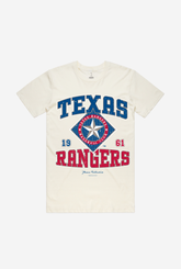 Texas Rangers Vintage Washed T-Shirt - Elfenbein