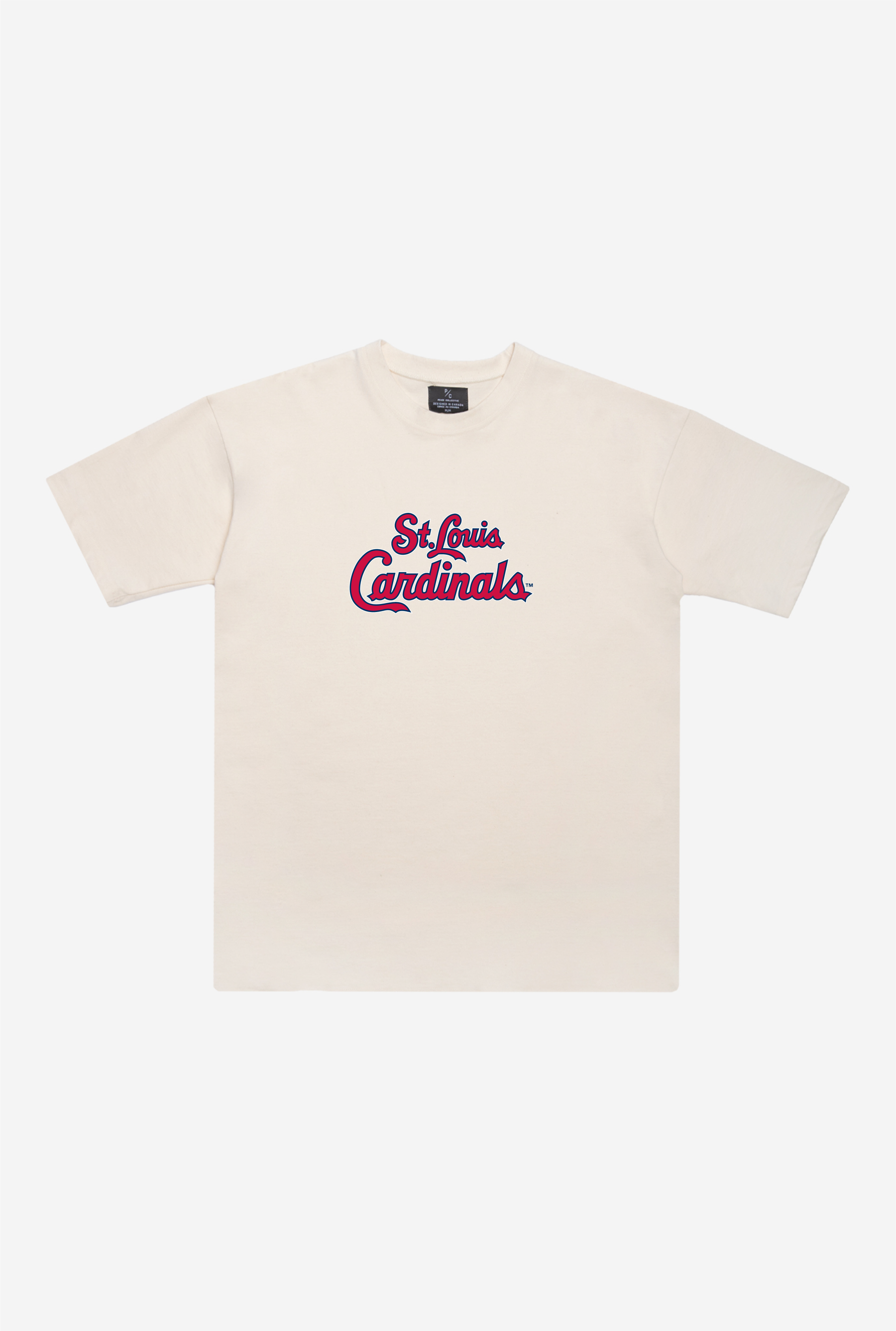 St Louis Cardinals Heavyweight T-Shirt - Natural