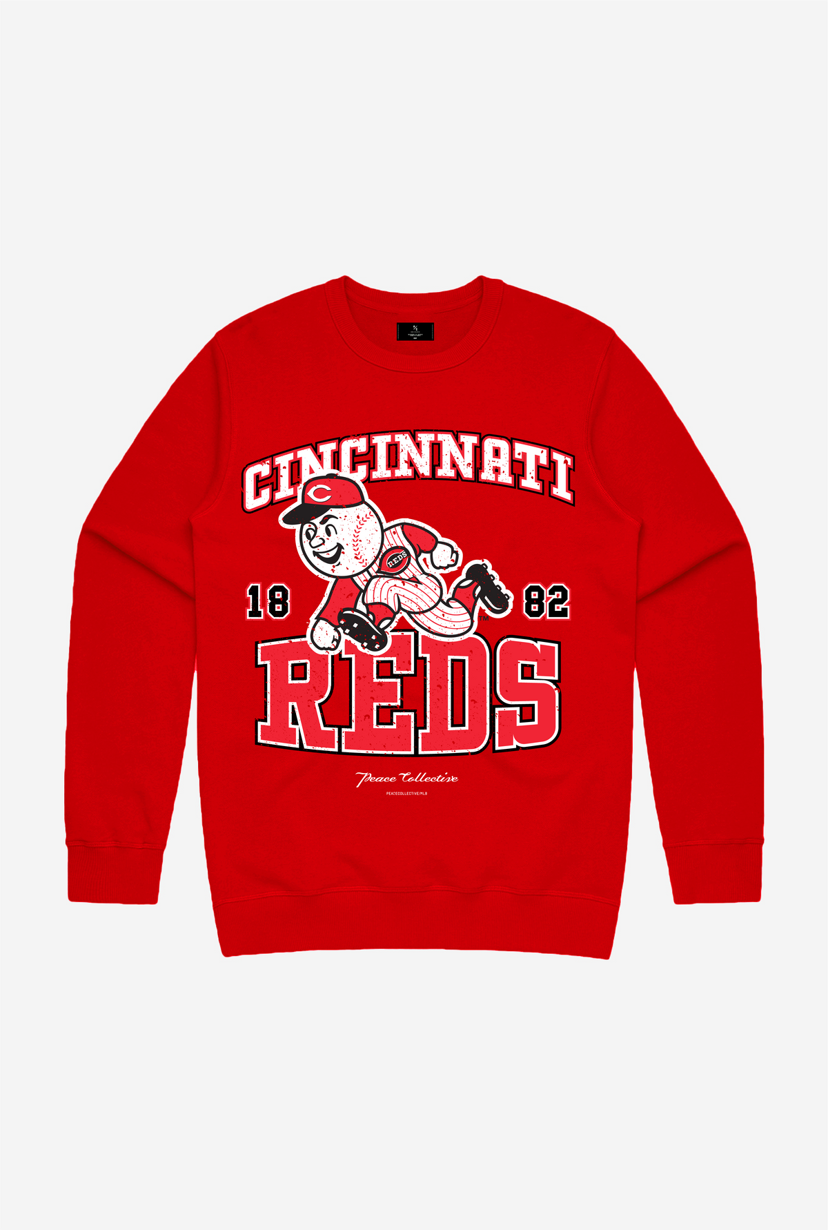 Cincinnati Reds Vintage Washed Crewneck - Red