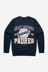 San Diego Padres Vintage Washed Crewneck - Navy