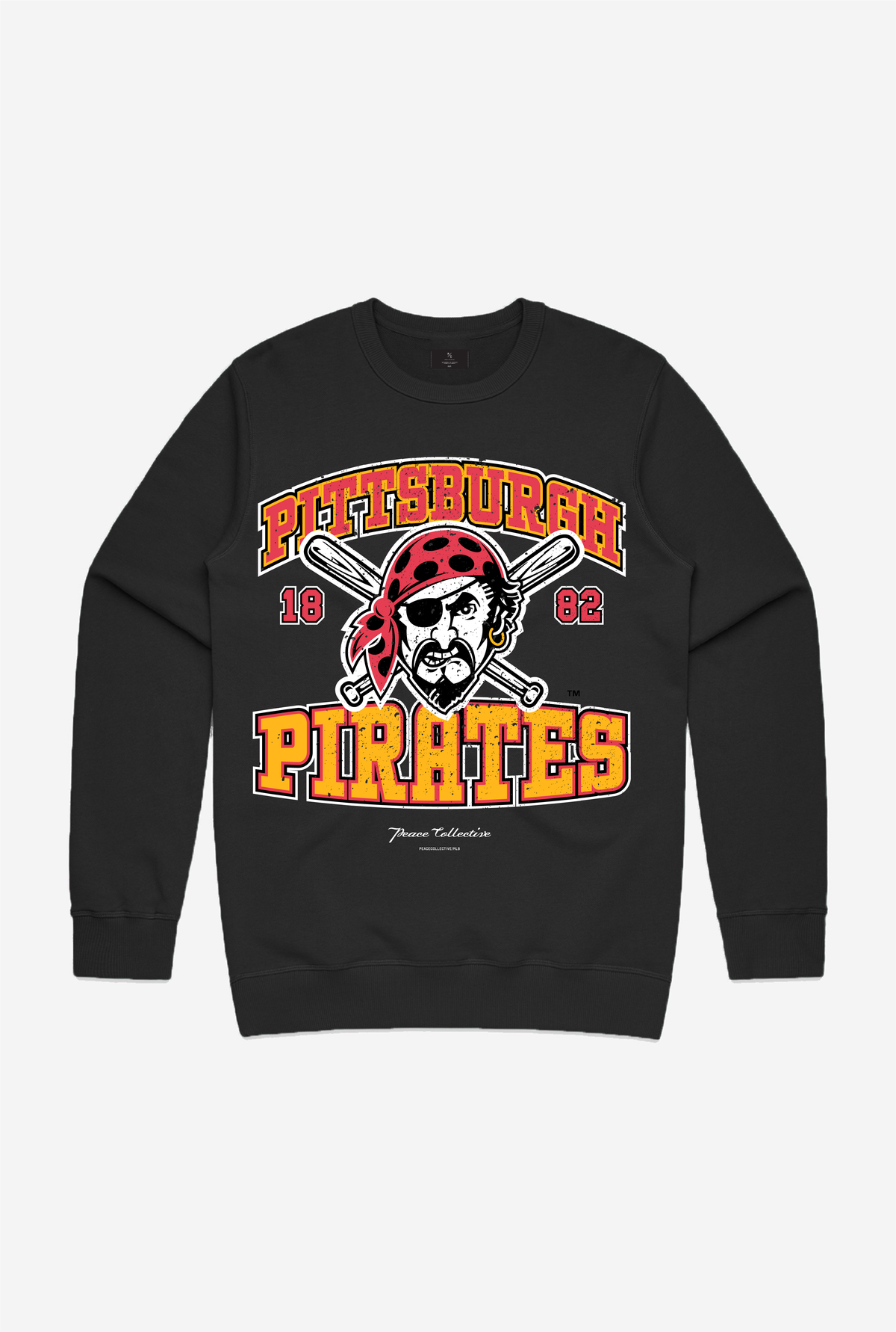 Pittsburgh Pirates Vintage Washed Crewneck - Black