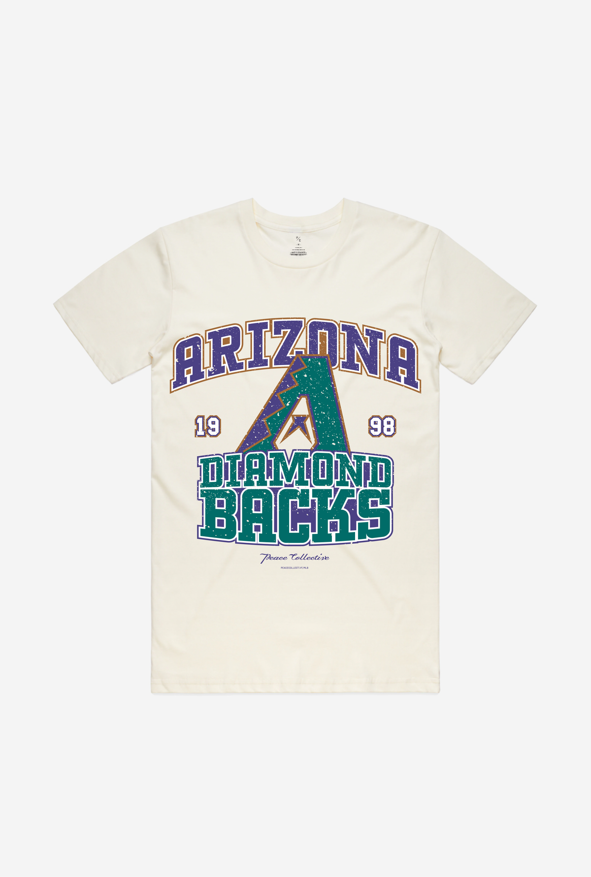 Arizona DiamondBacks Vintage Washed T-Shirt - Elfenbein