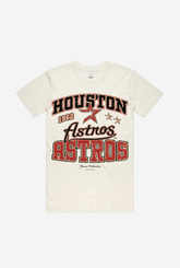 T-shirt délavé vintage des Astros de Houston - Ivoire