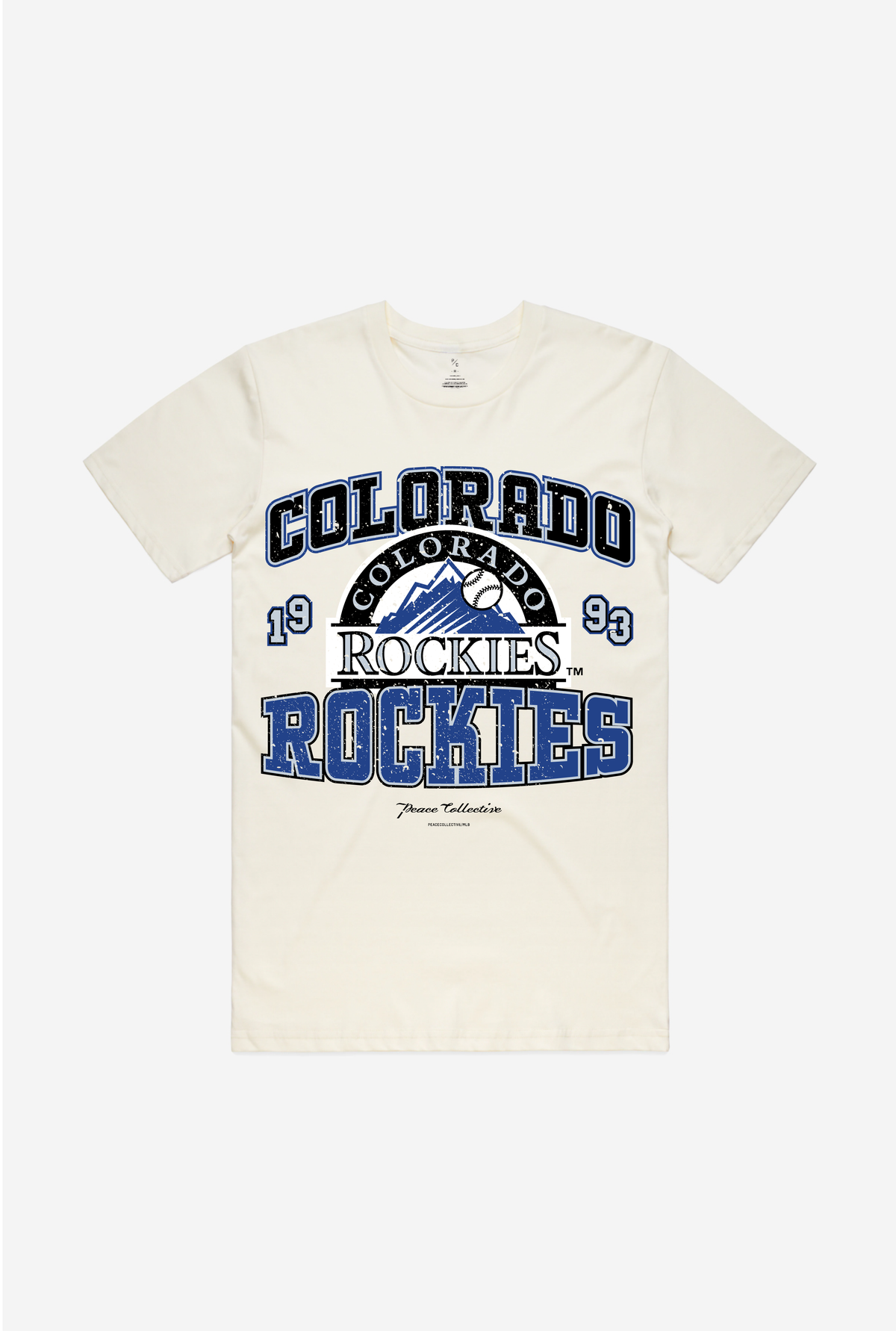 Colorado Rockies Vintage Washed T-Shirt - Elfenbein