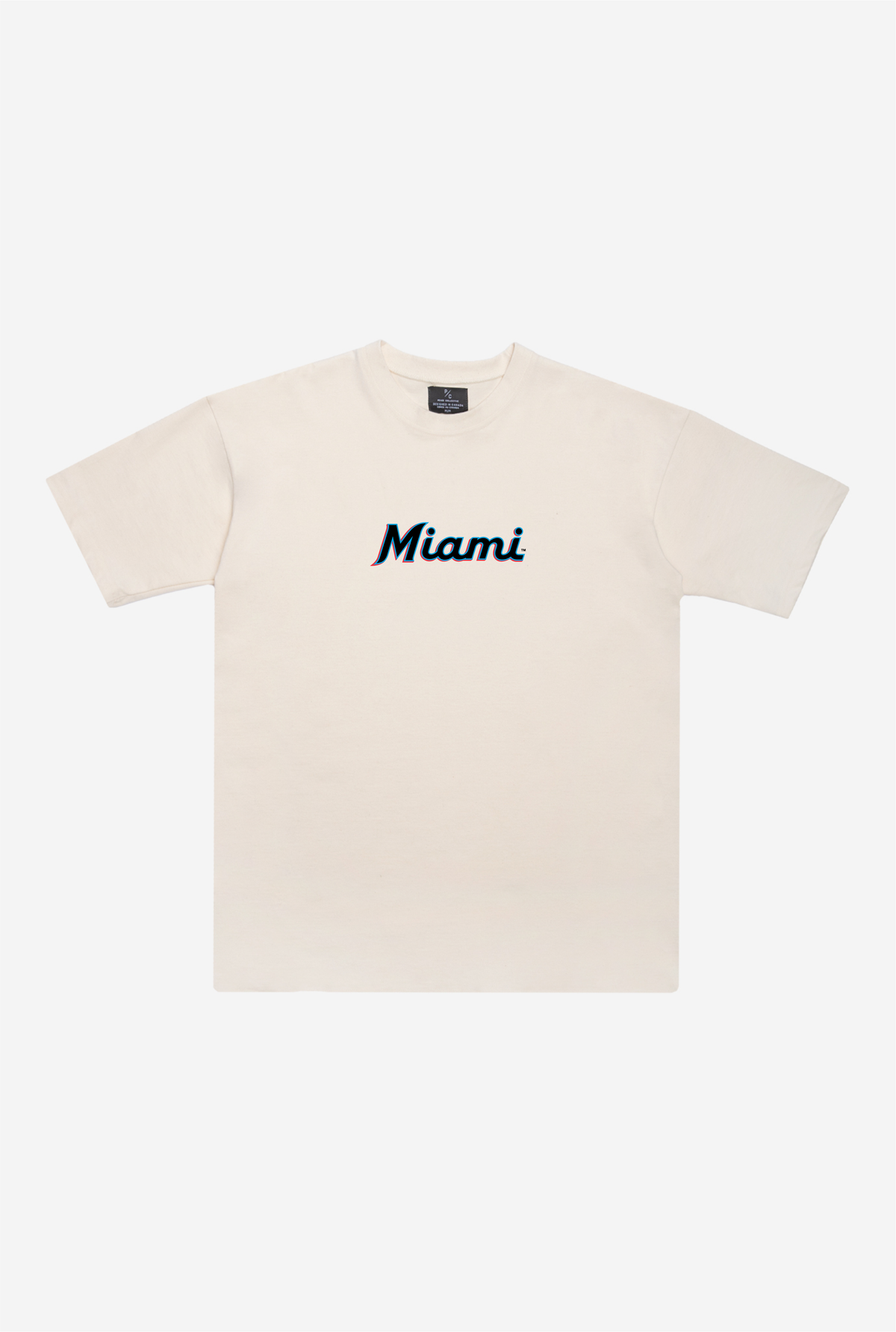 Miami Marlins Heavyweight T-Shirt - Natural