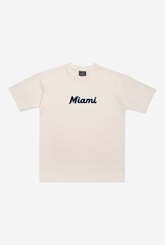 Miami Marlins Heavyweight T-Shirt - Natural