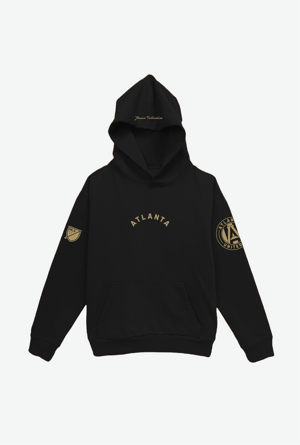 Schwerer Kapuzenpullover von Atlanta United FC – Schwarz