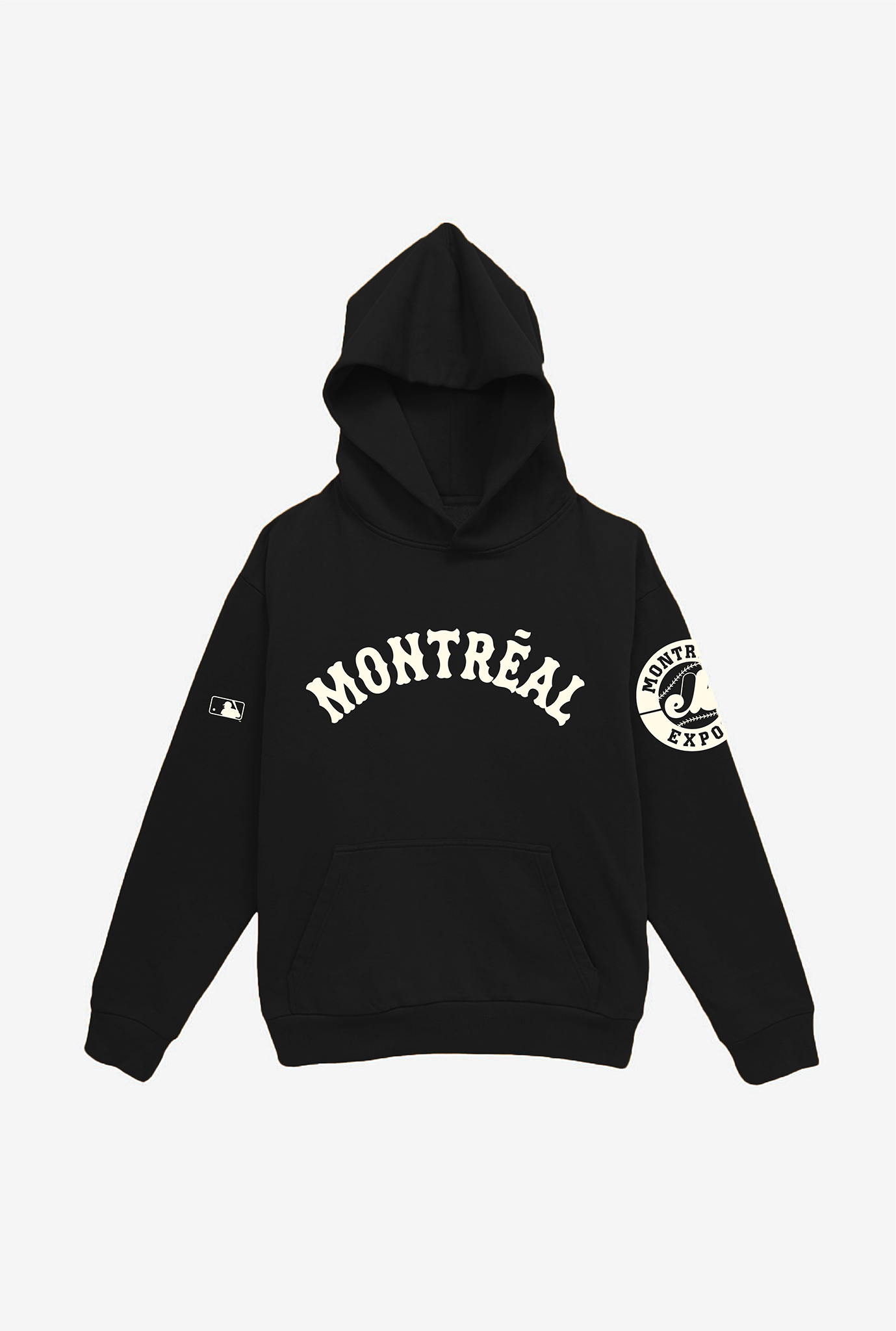 Montreal Expos Essential Heavyweight Hoodie - Black