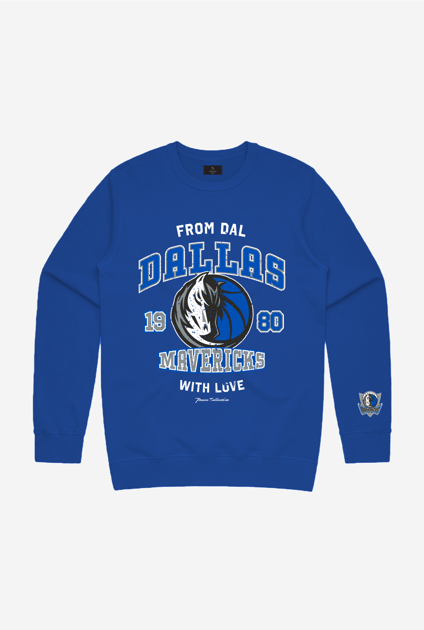 Dallas Mavericks Washed Crewneck - Royal Blue