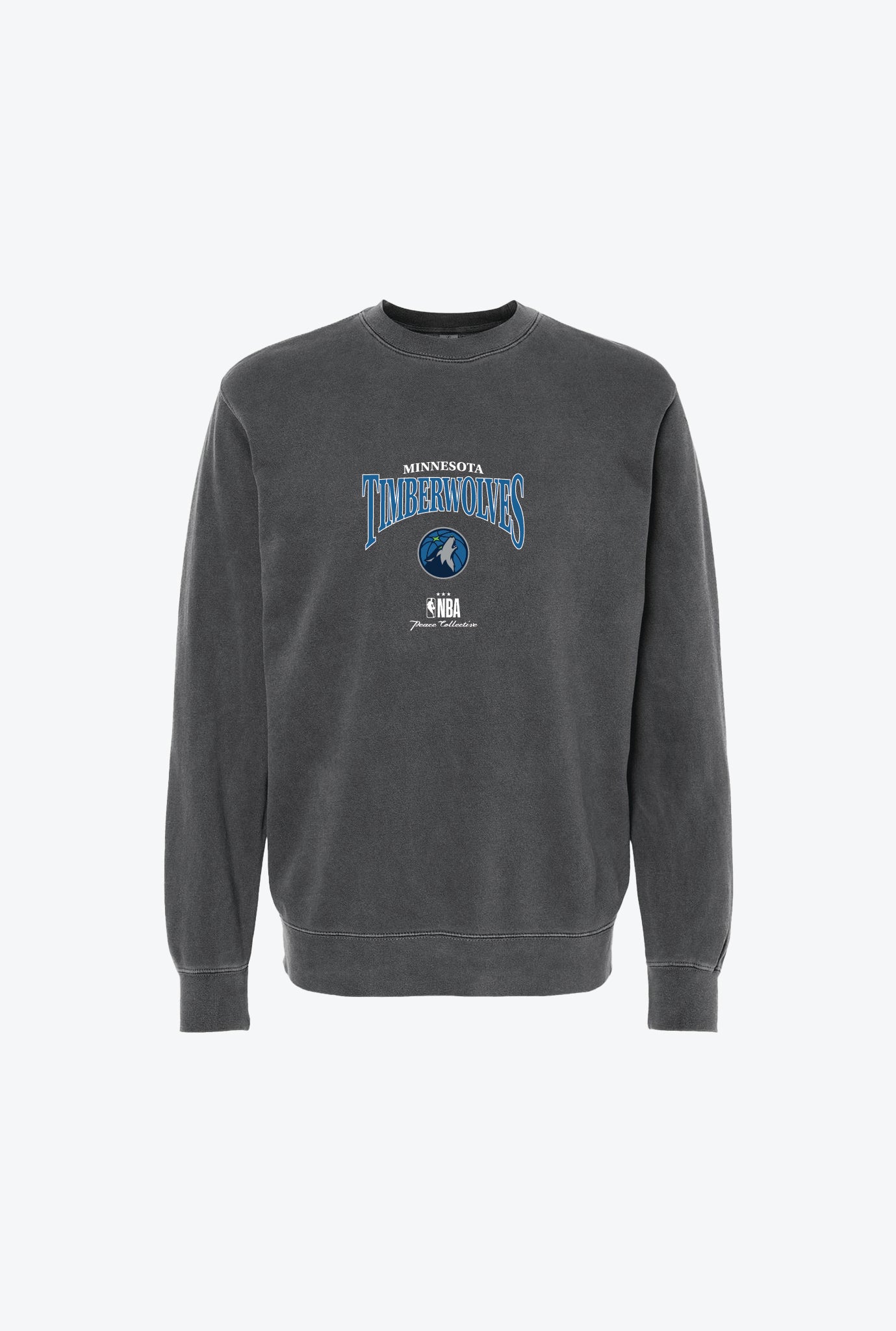 Minnesota Timberwolves Pigment Dye Crewneck - Black