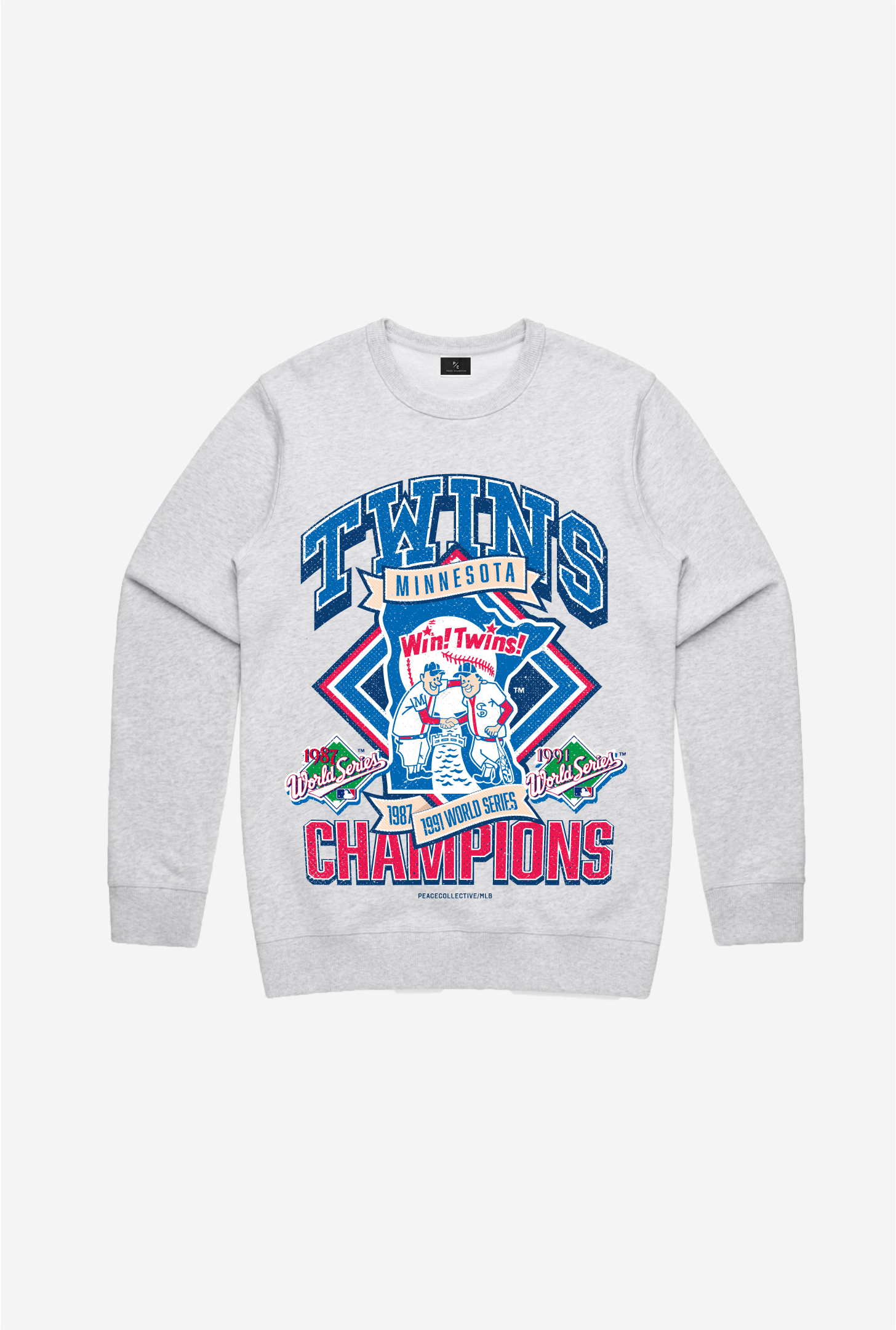 Minnesota Twins Vintage Cooperstown Kollektion Rundhalsausschnitt - Asche