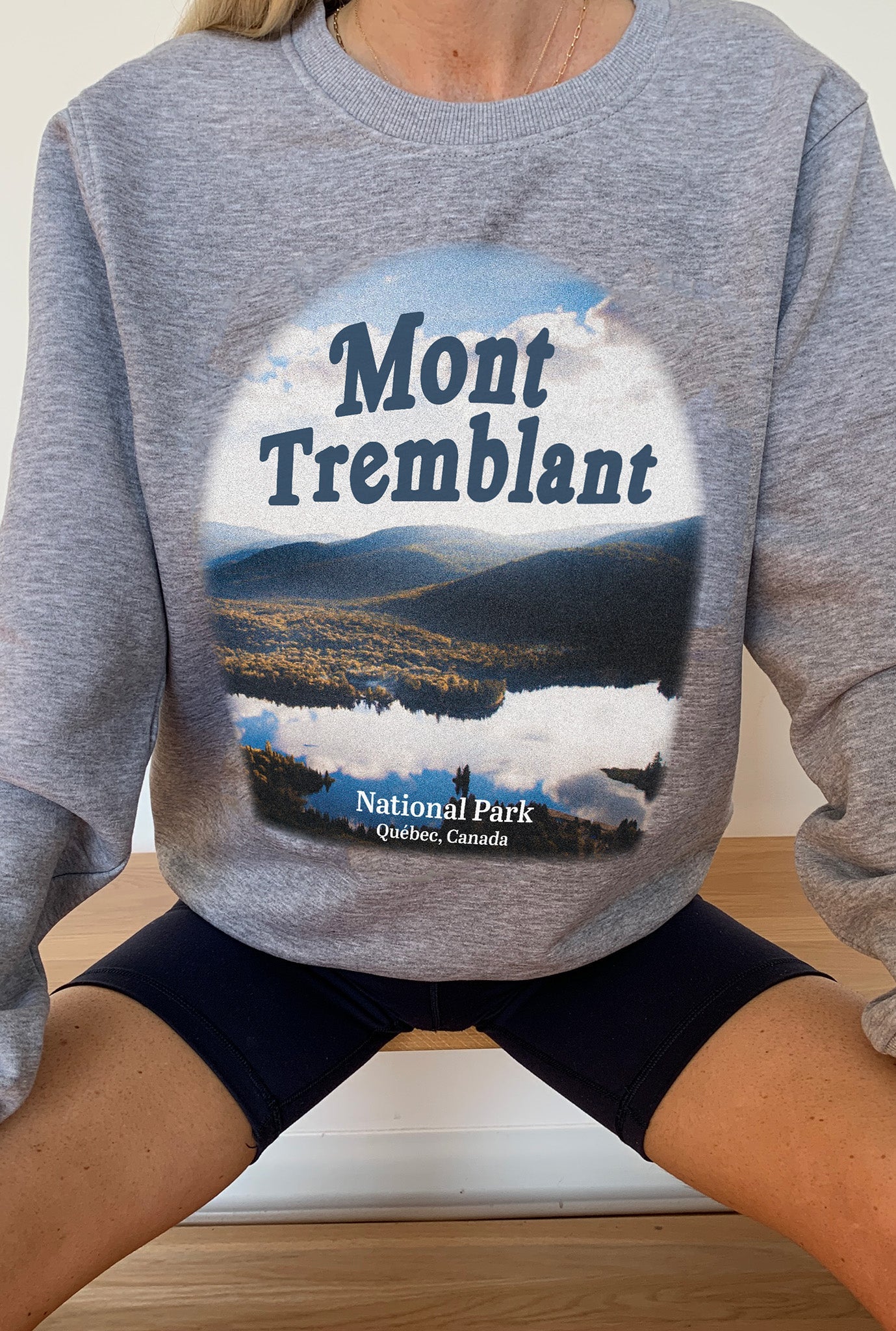 Mont Tremblant Post Card Crewneck - Grey