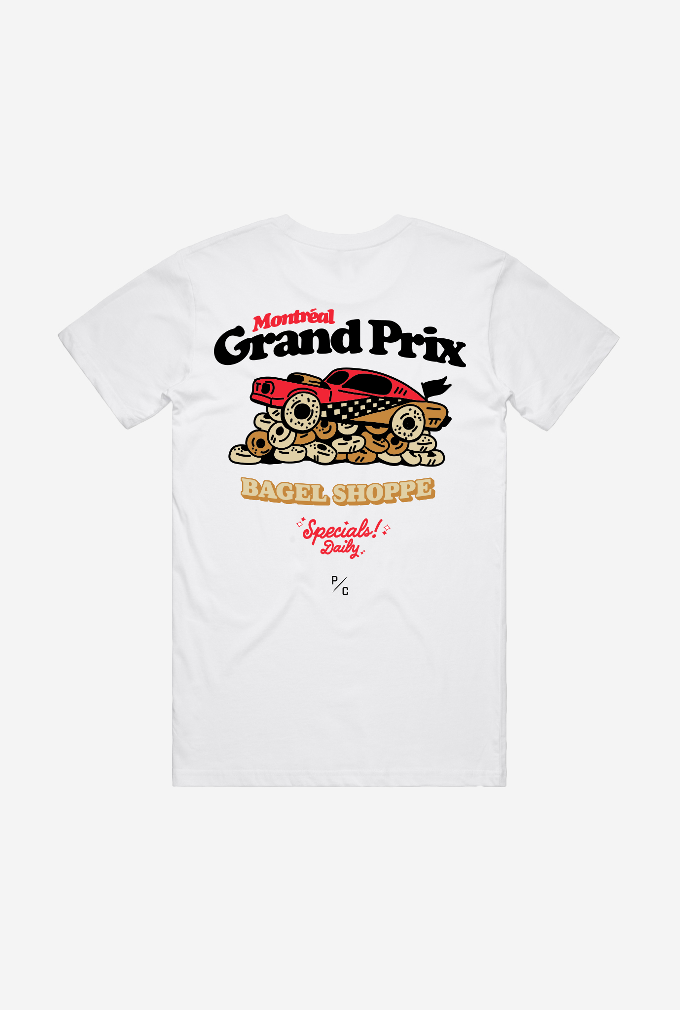 Montreal Grande Prix Bagel Shop T-Shirt - White