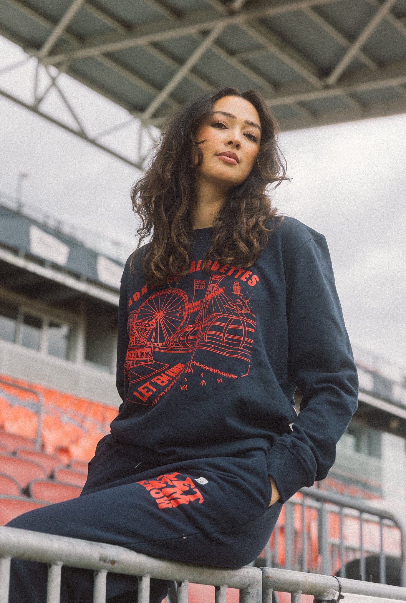 Montreal Alouettes Let 'em Know Crewneck - Navy