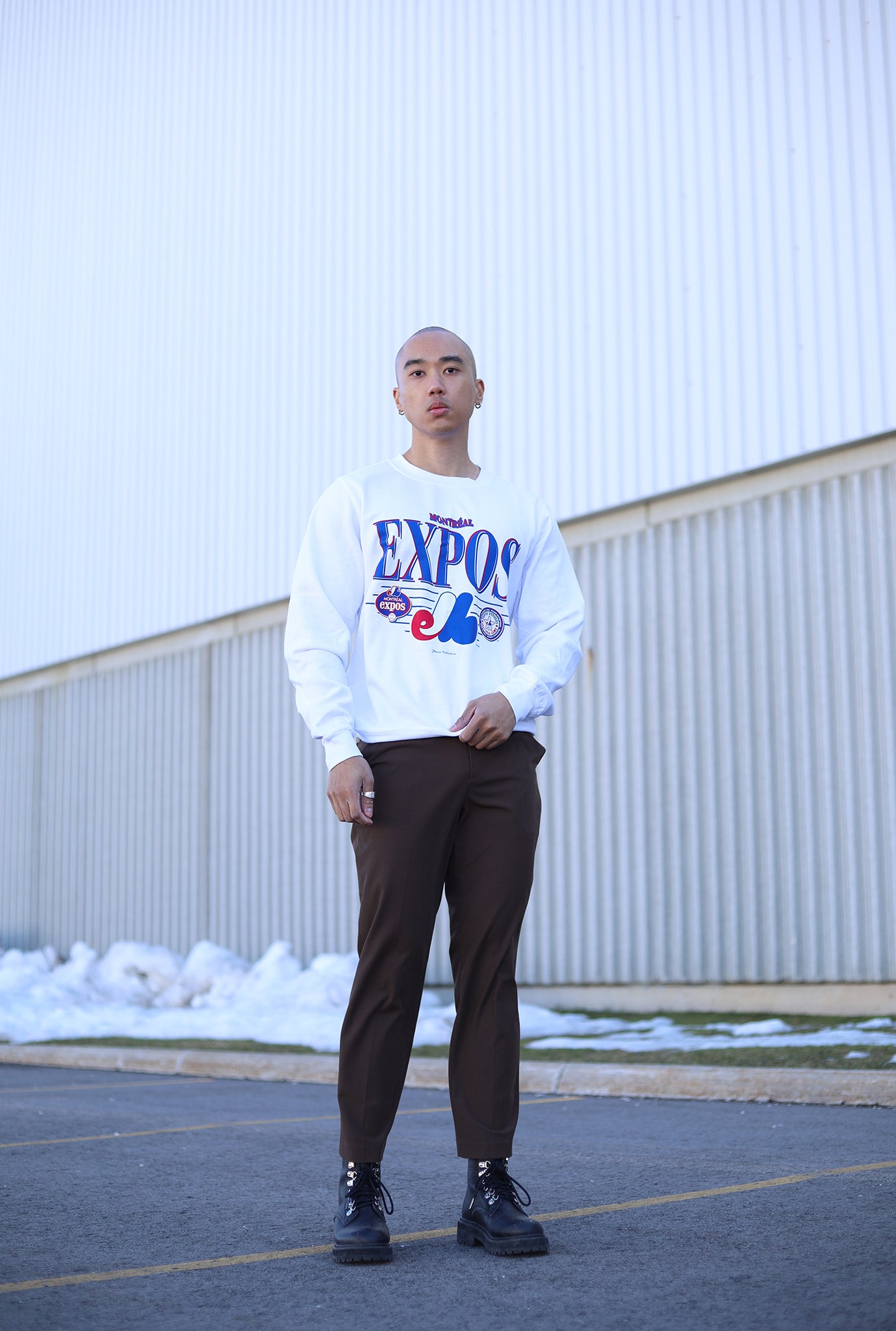 Montreal Expos Throwback Crewneck - White