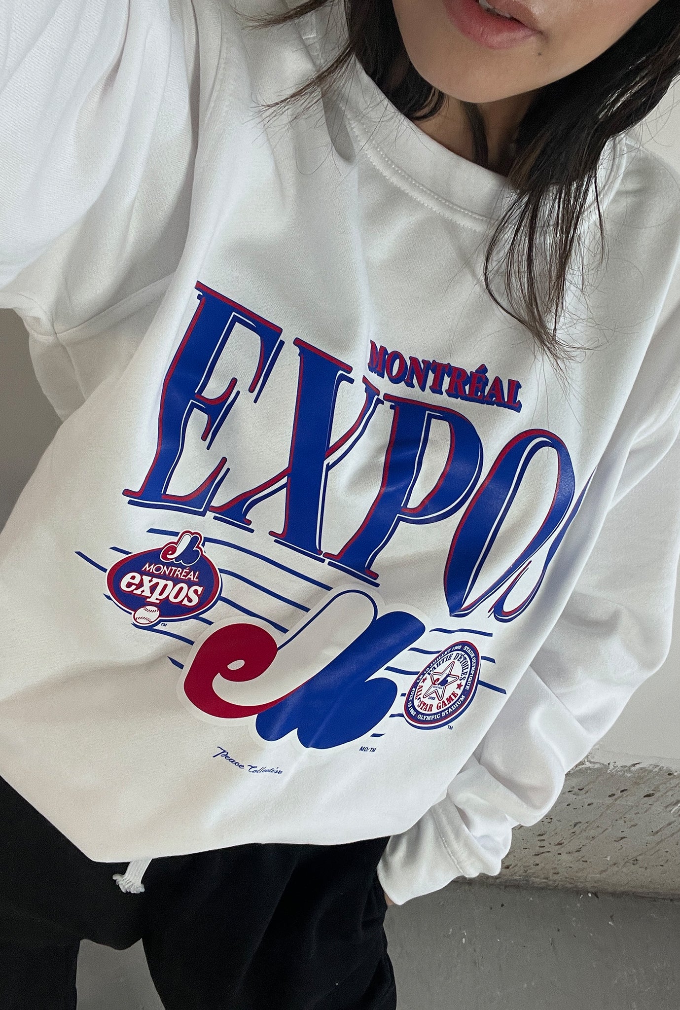 Montreal Expos Throwback Crewneck - White