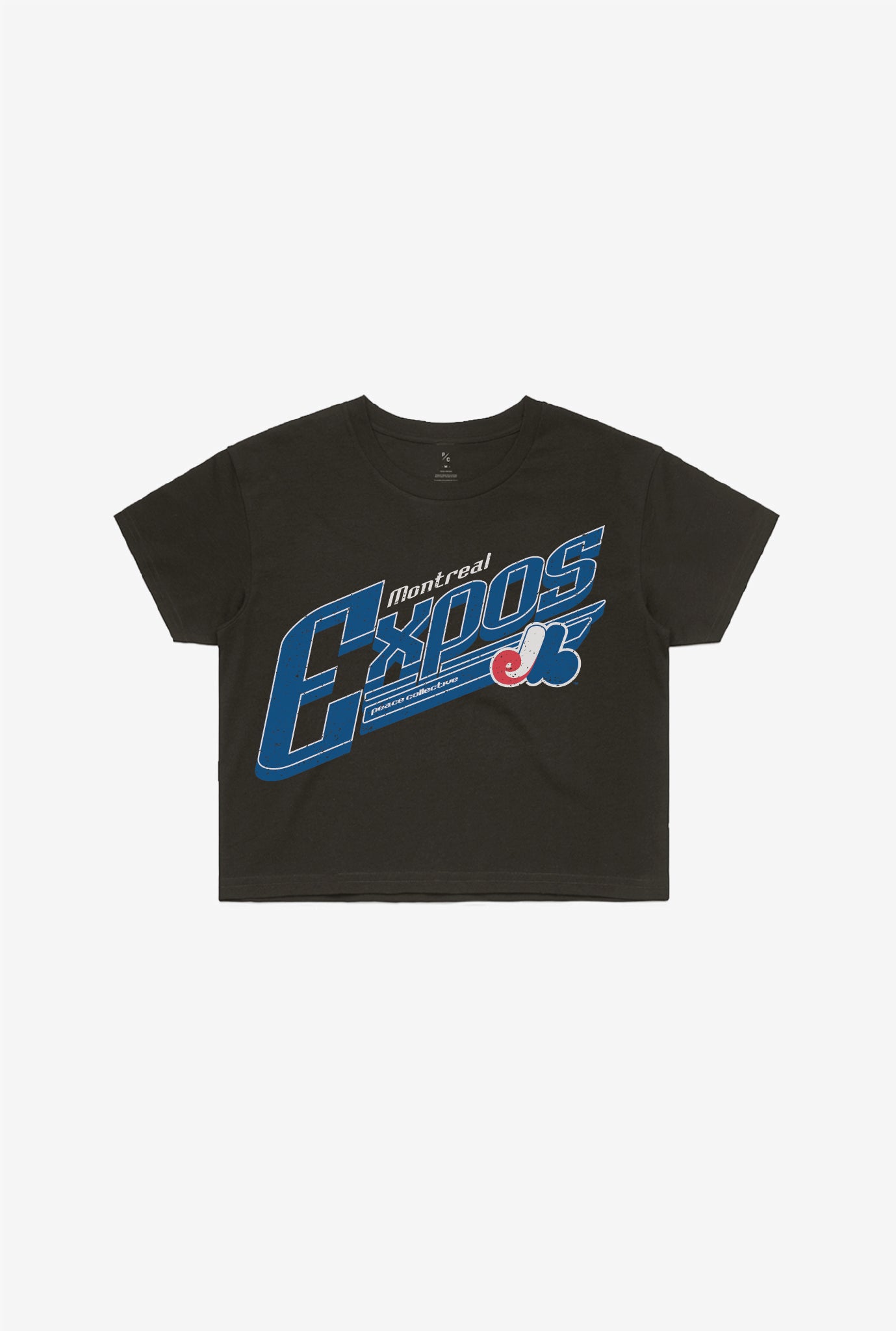 Montreal Expos Vintage Cropped T-Shirt - Black