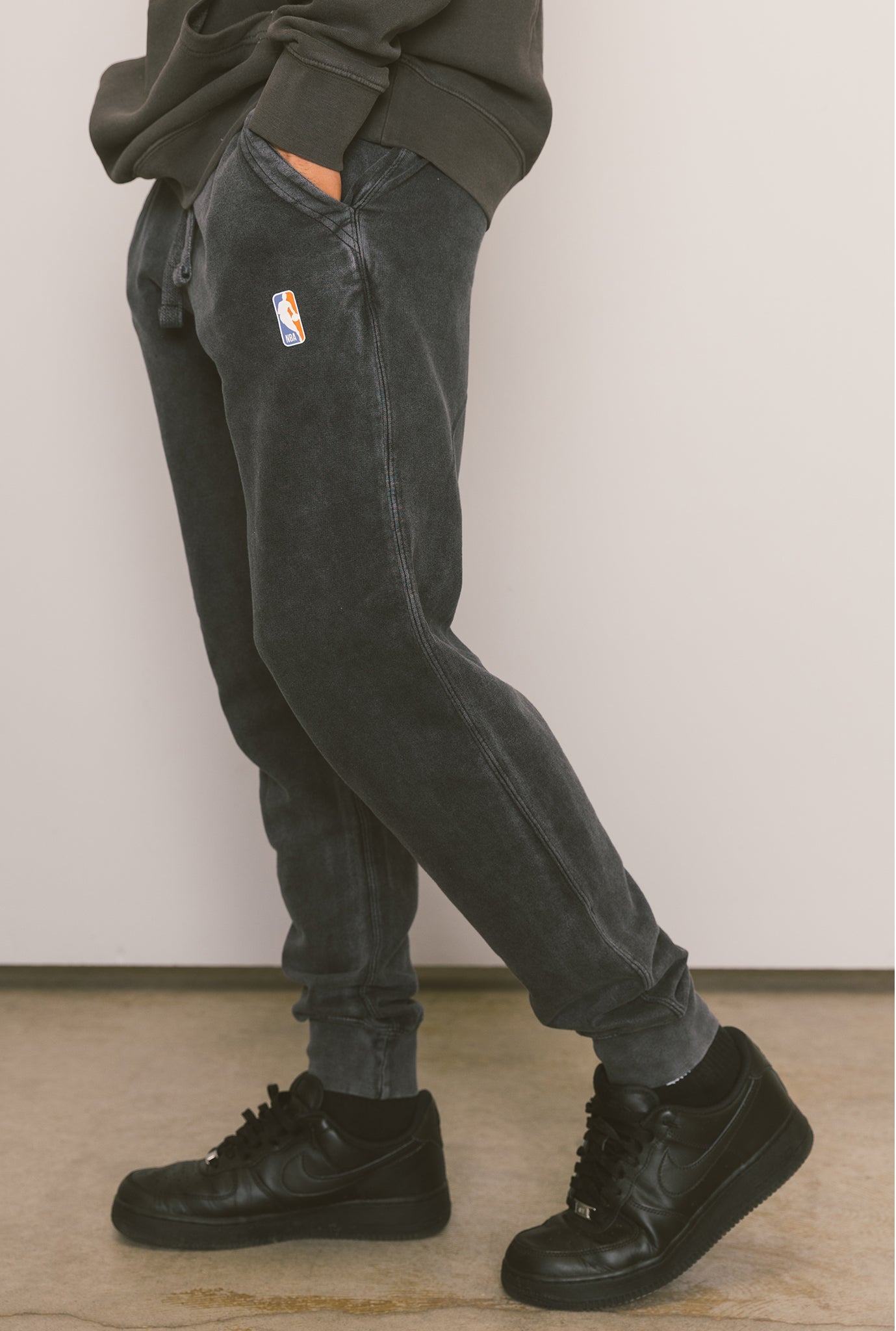 NBA Stone Wash Jogger - Black