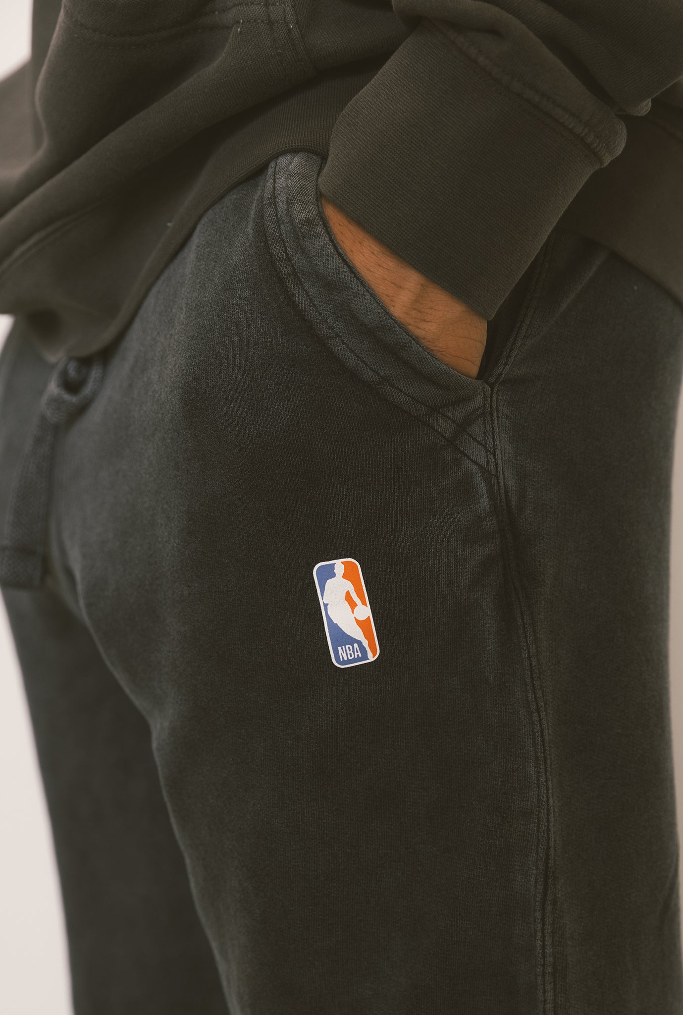 NBA Stone Wash Jogger - Black