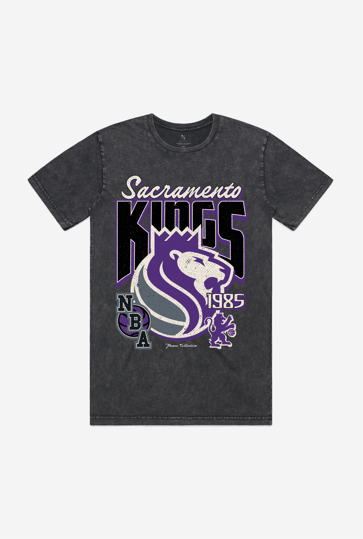 Sacramento Kings Stonewash T-Shirt - Black