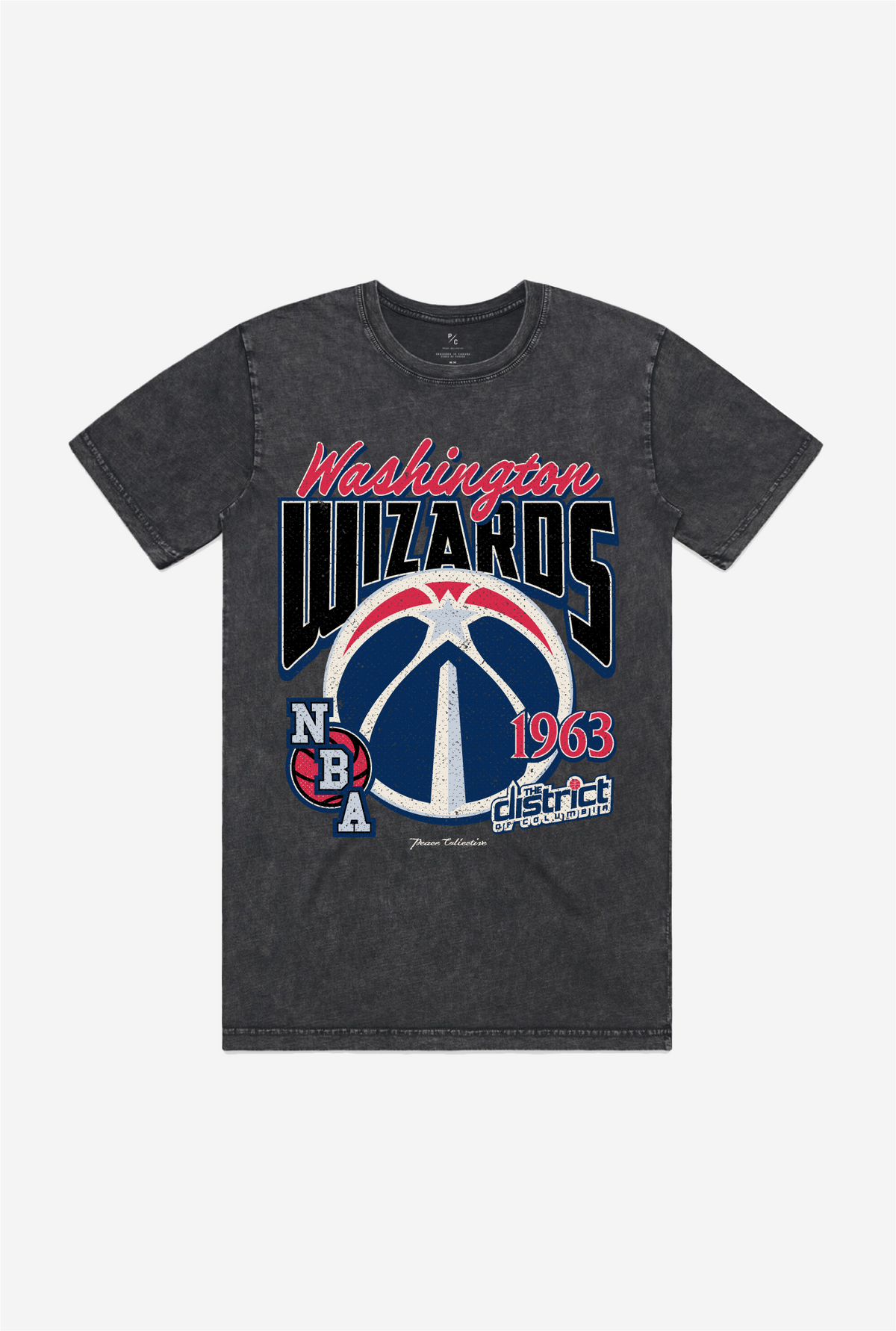 Washington Wizards Stonewash T-Shirt - BlackWashington Wizards Stonewash T-Shirt - Black
