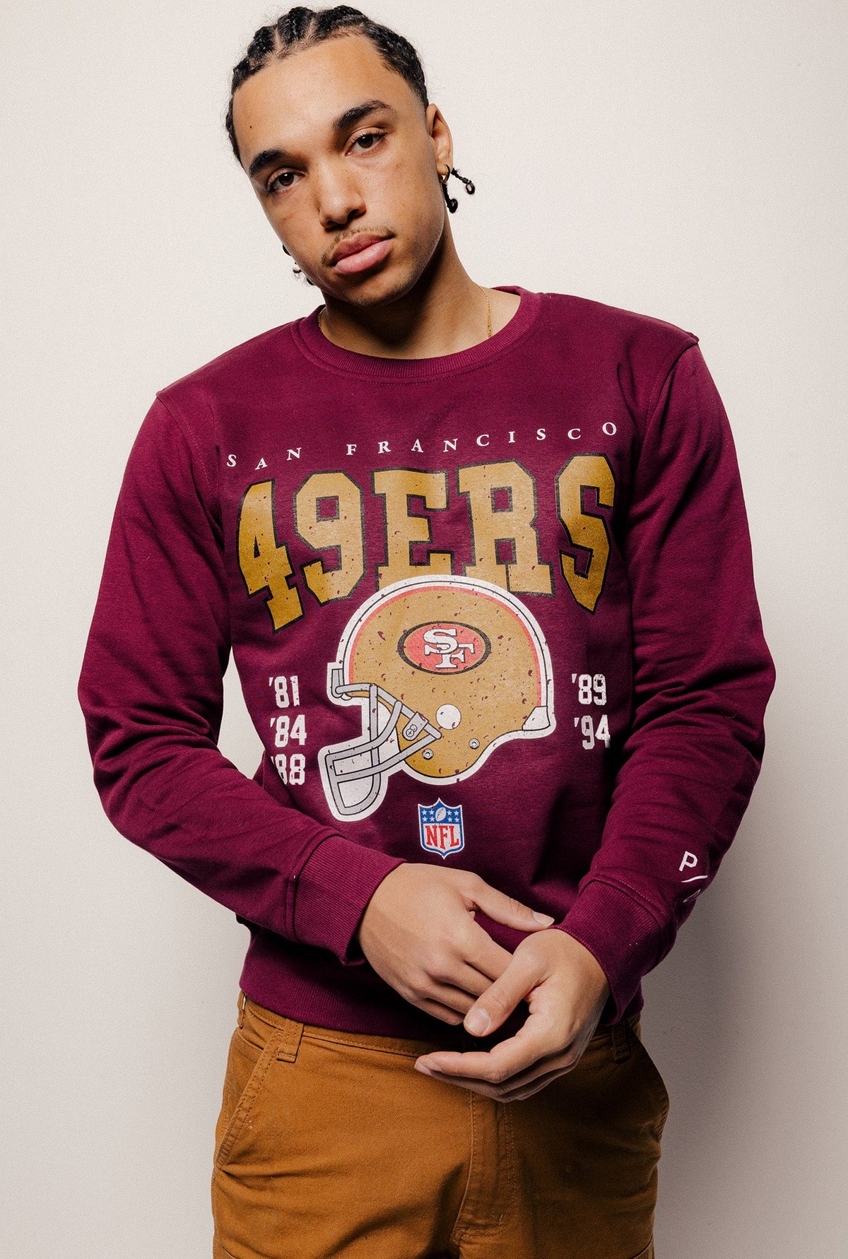 San Francisco 49ers Vintage Crewneck - Maroon