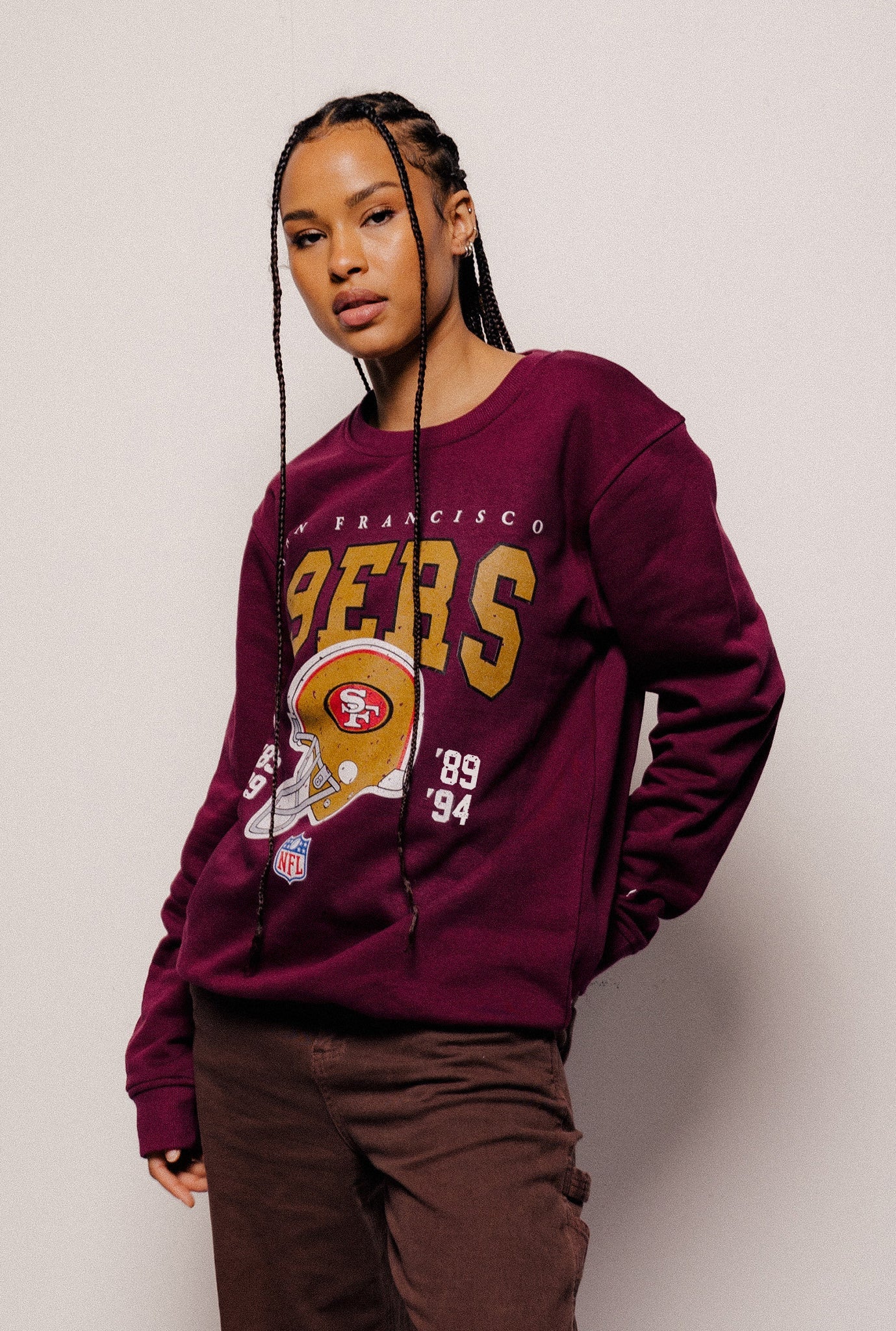 San Francisco 49ers Vintage Crewneck - Maroon