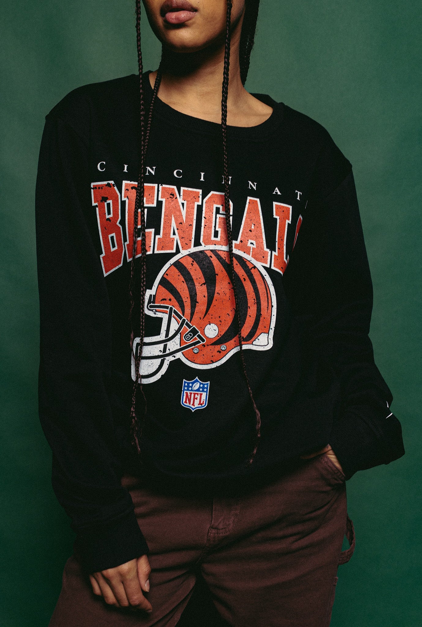 Cincinnati Bengals Vintage Crewneck - Black