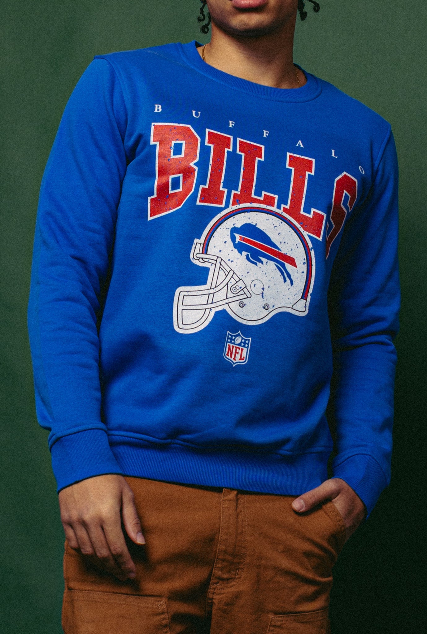 Buffalo Bills Vintage Rundhalsausschnitt - Königsblau
