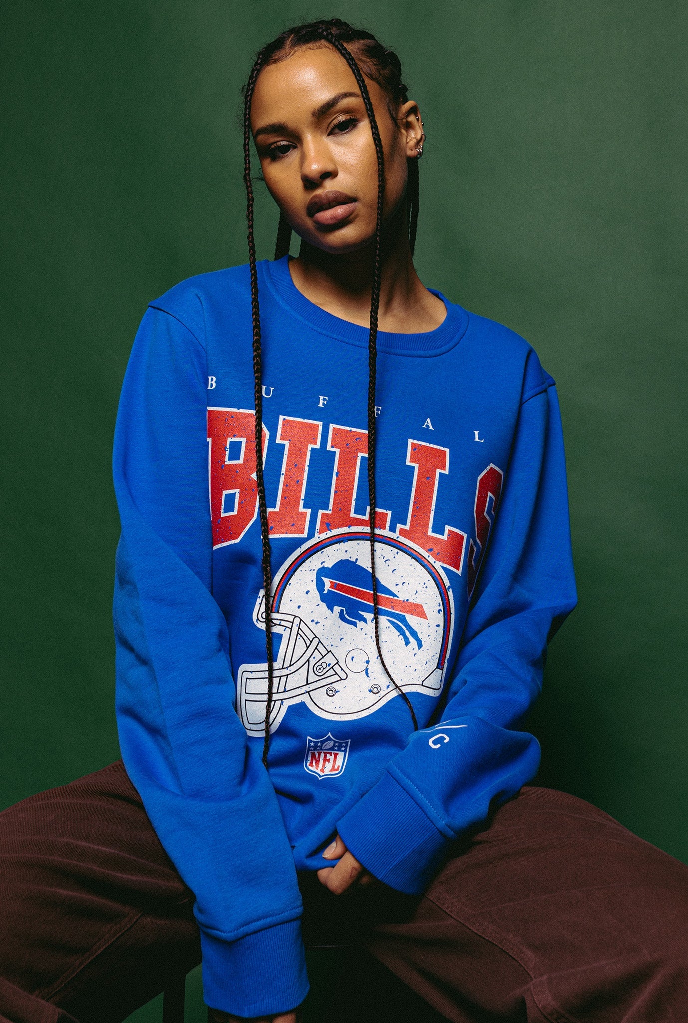 Buffalo Bills Vintage Rundhalsausschnitt - Königsblau