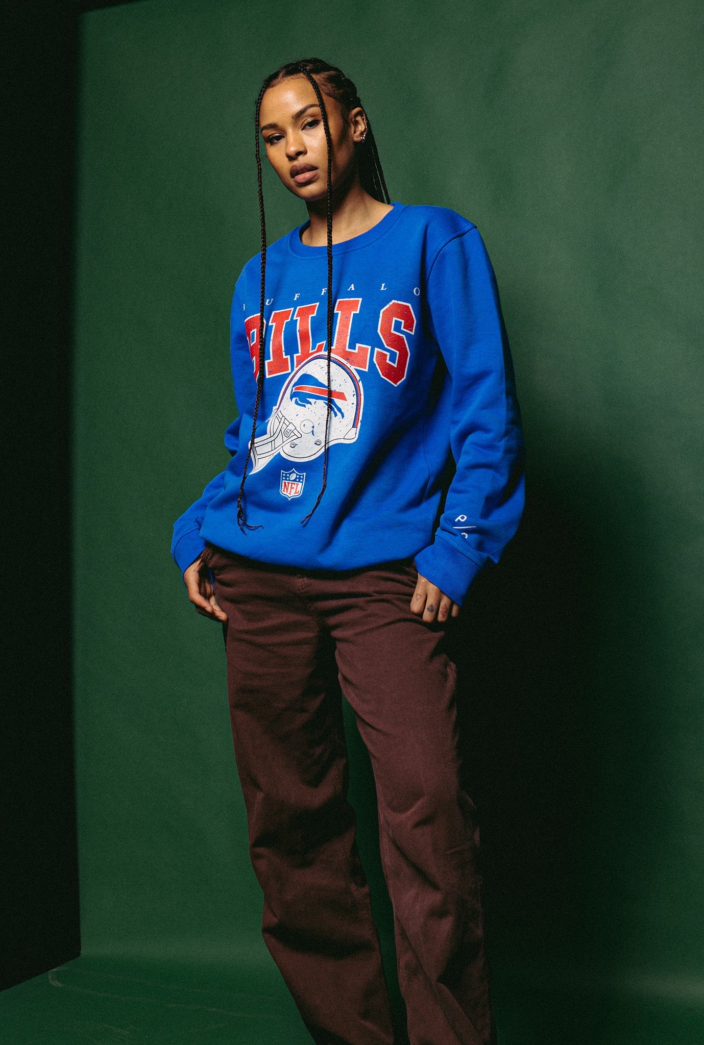 Buffalo Bills Vintage Rundhalsausschnitt - Königsblau
