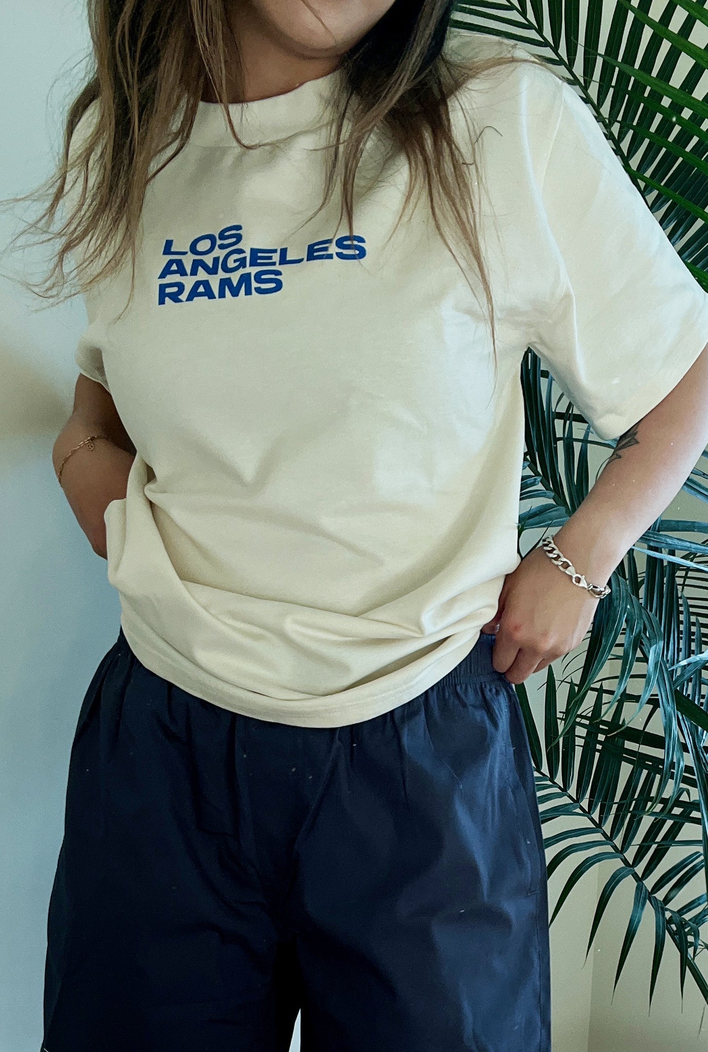 Schweres T-Shirt der Los Angeles Rams – Natur