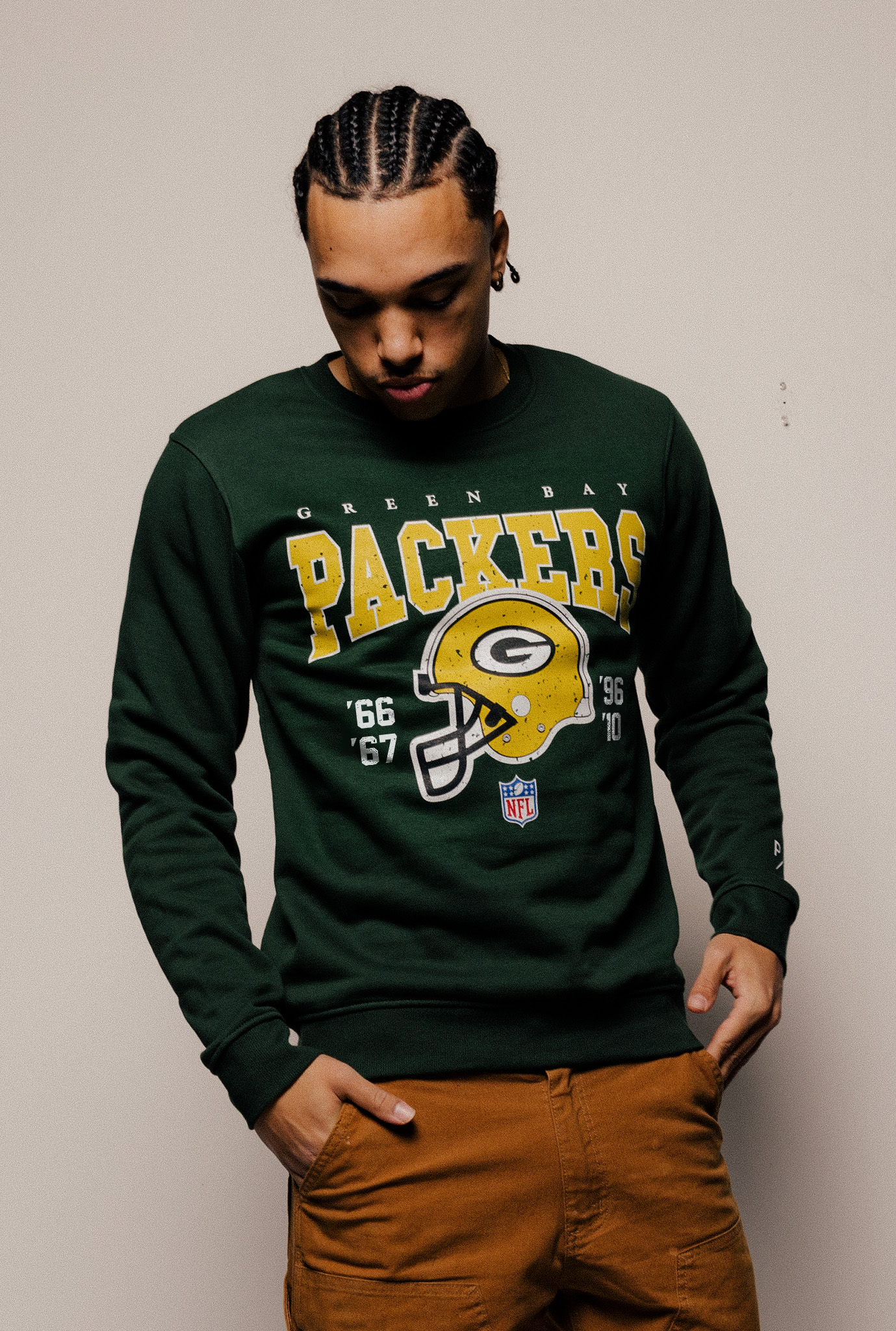 Green Bay Packers Vintage Crewneck - Forest Green