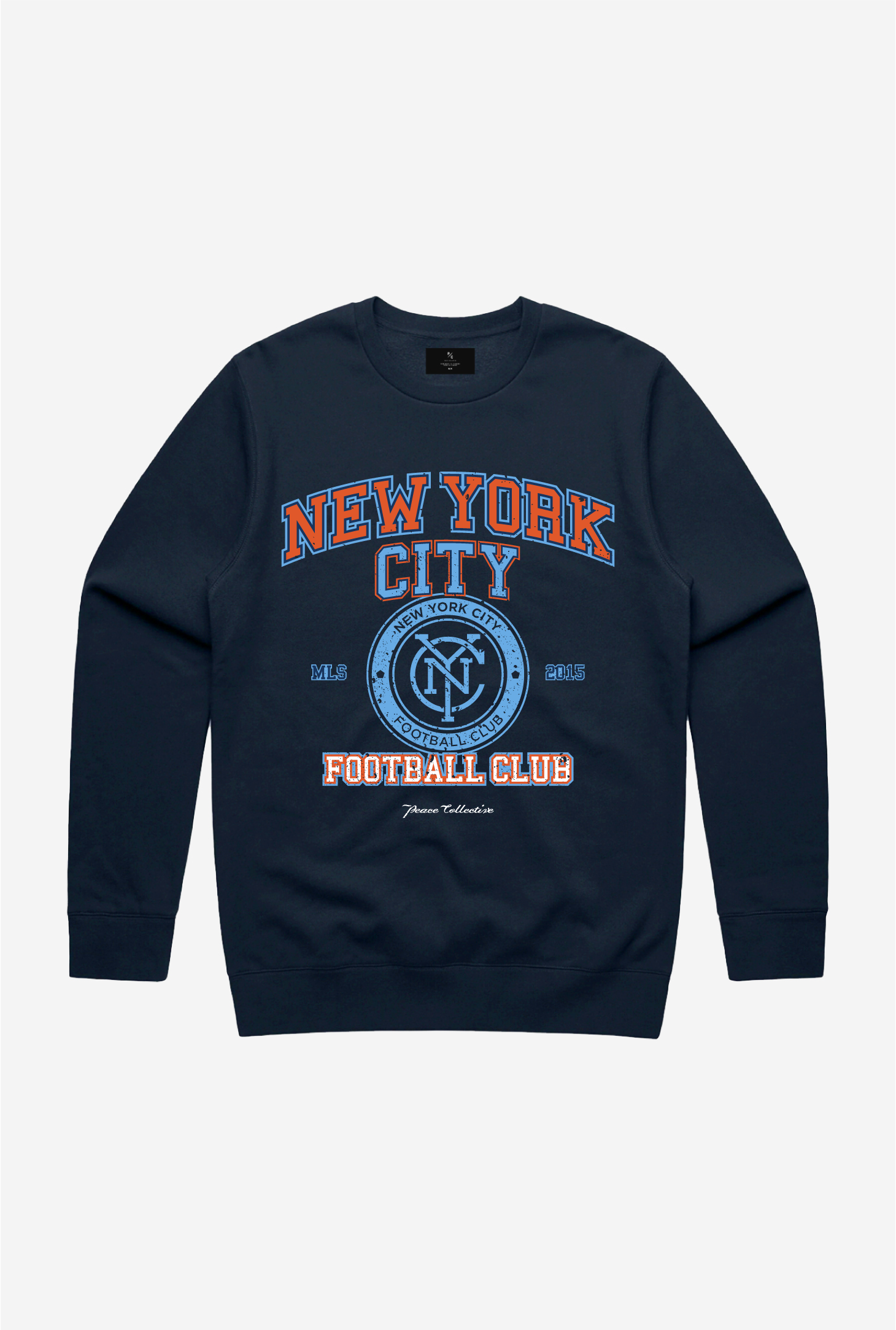 New York FC Vintage Washed Rundhalsausschnitt - Marineblau