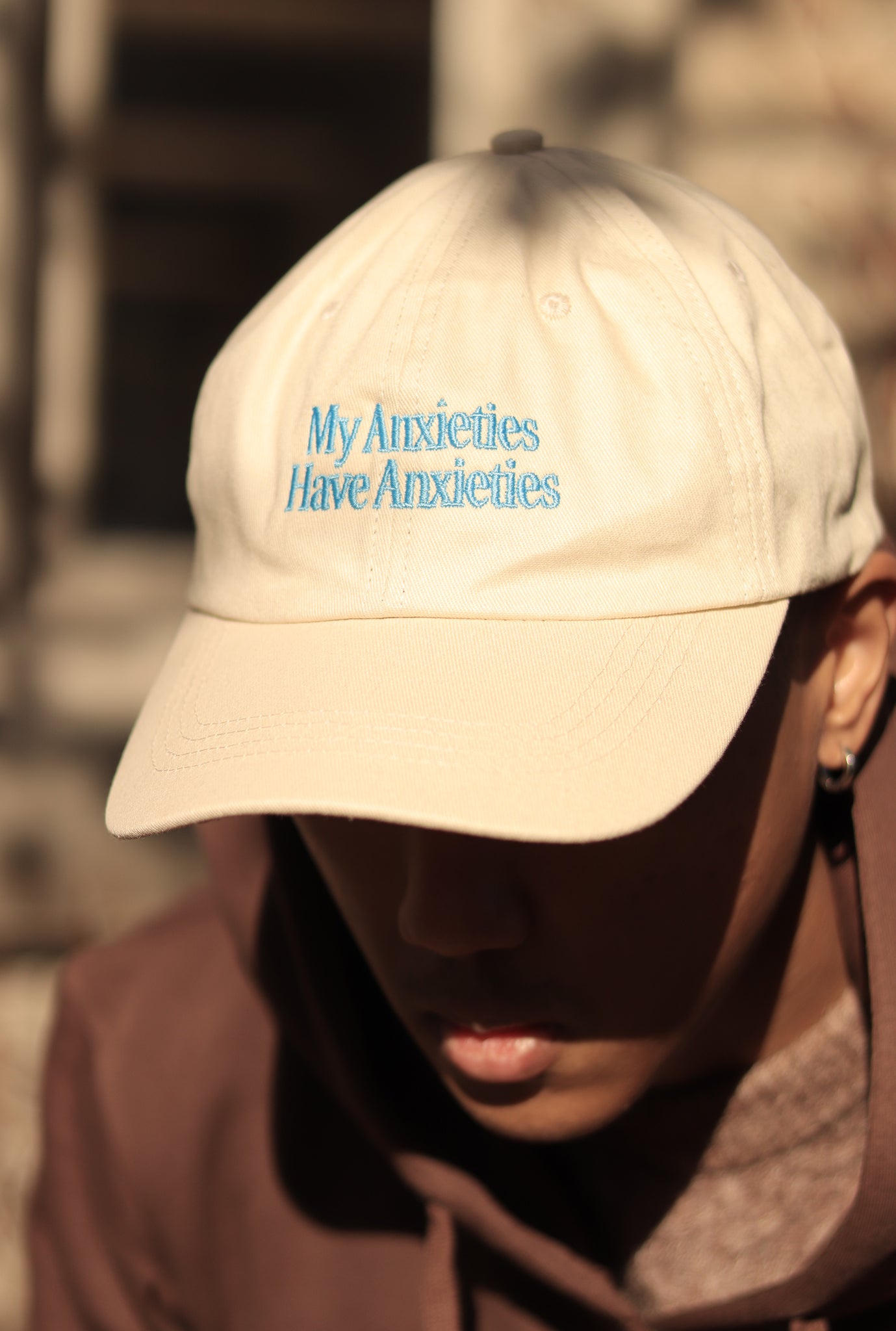 Peanuts My Anxieties have Anxieties Dad Cap - Natural