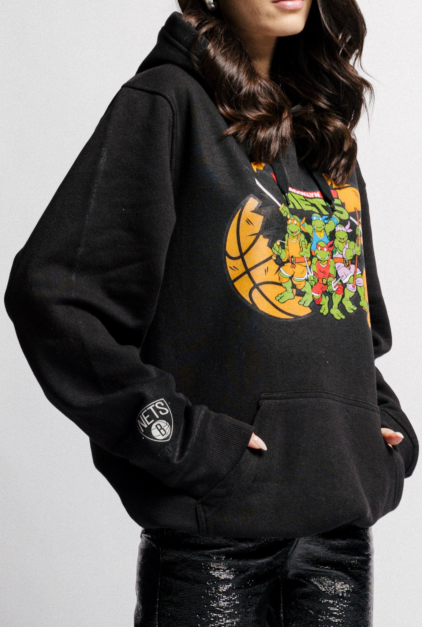 P/C x TMNT Brooklyn Nets Hoodie - Black