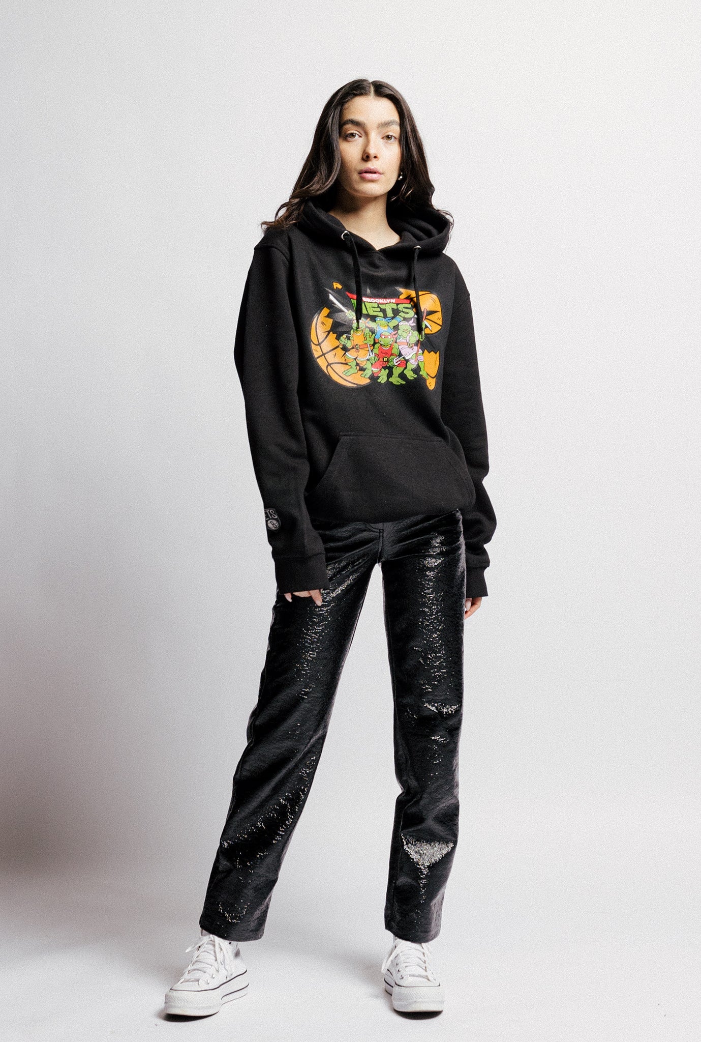 P/C x TMNT Brooklyn Nets Hoodie - Black
