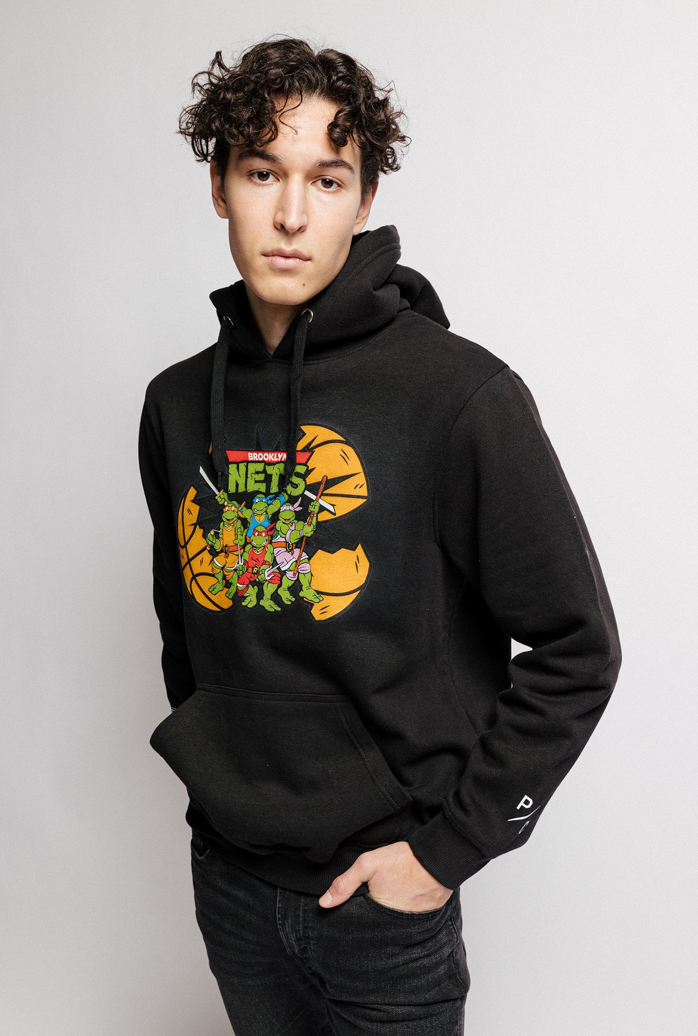 P/C x TMNT Brooklyn Nets Hoodie - Black