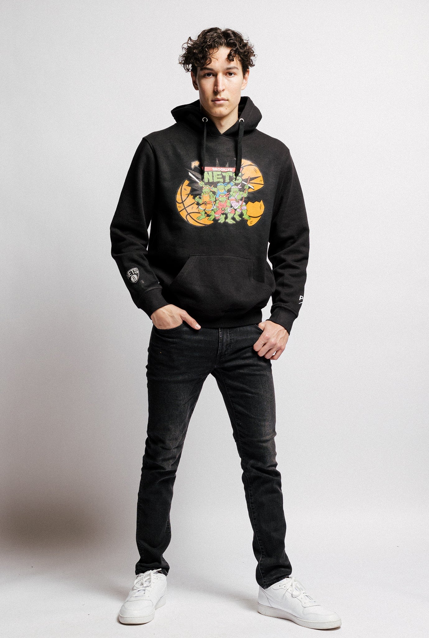 P/C x TMNT Brooklyn Nets Hoodie - Black