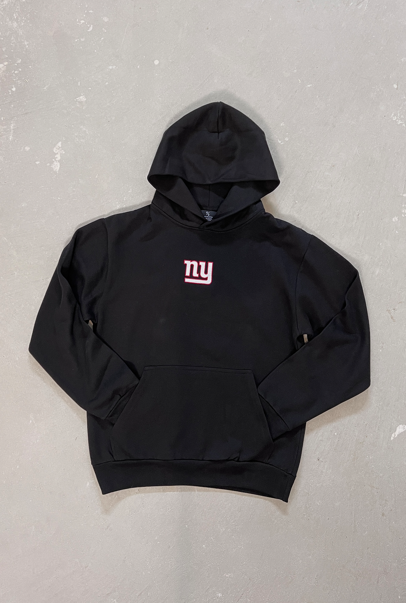 Schwerer Kapuzenpullover mit New York Giants-Logo – Schwarz
