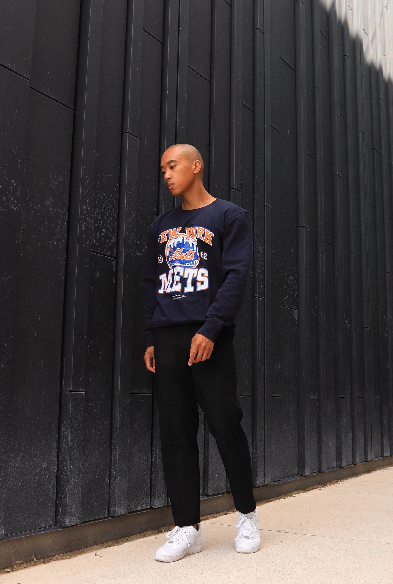 New York Mets Vintage Washed Crewneck - Navy