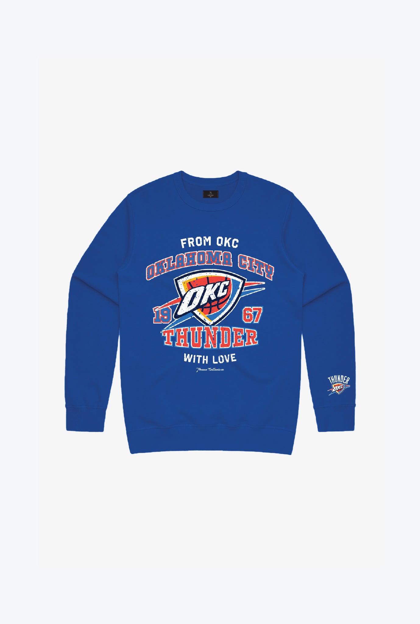 OKC Thunder Washed Kids Crewneck - Royal