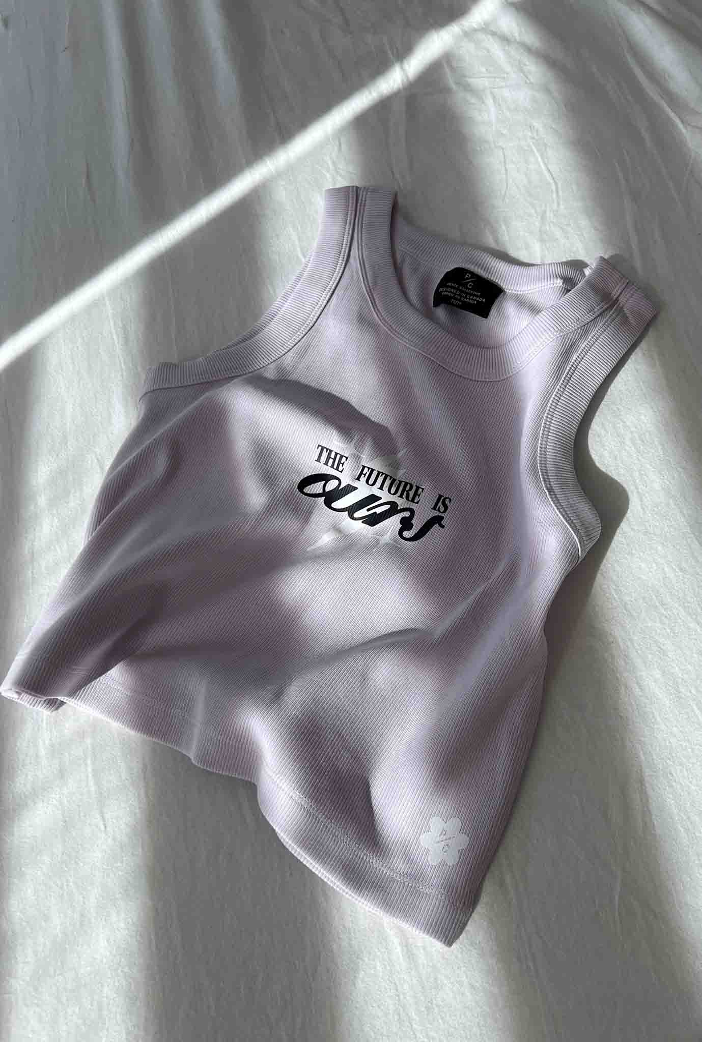 The Future is Ours Ribbed Tank - Orchid