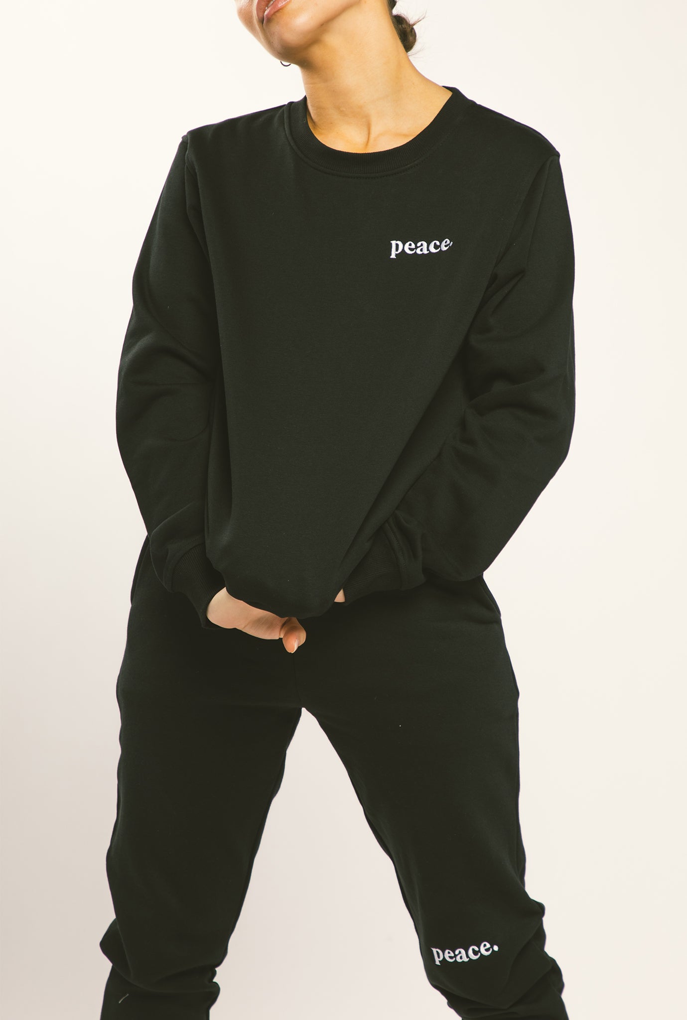 Peace Essentials Crewneck - Black
