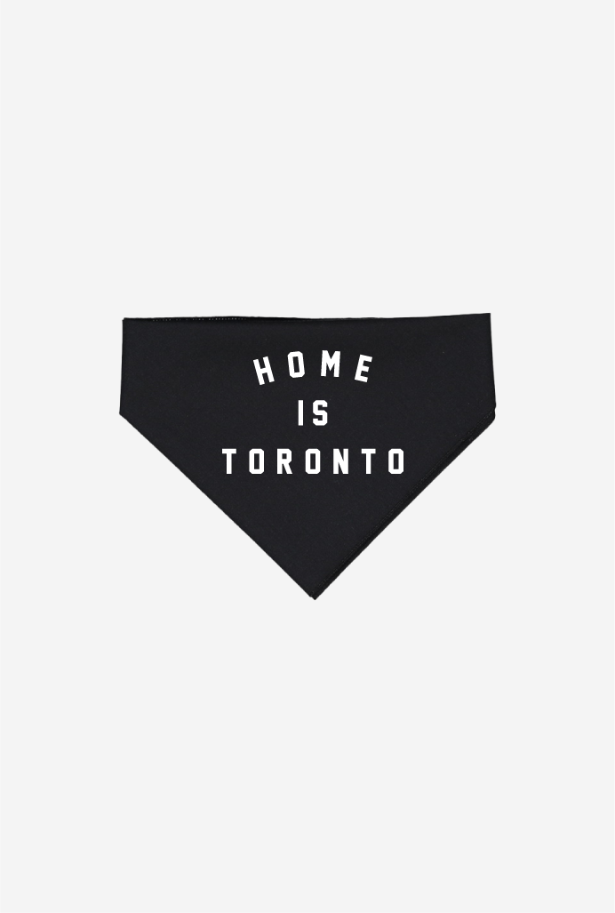 Home is Toronto Dog Bandana - Black