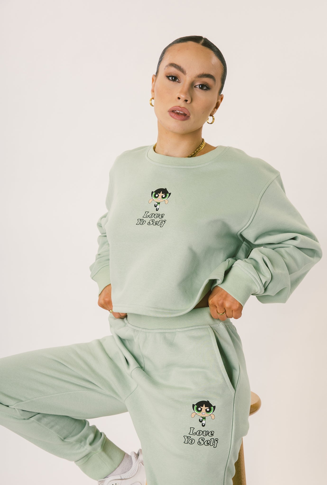 P/C x Powerpuff Girls Love Yo Self Joggers - Sage