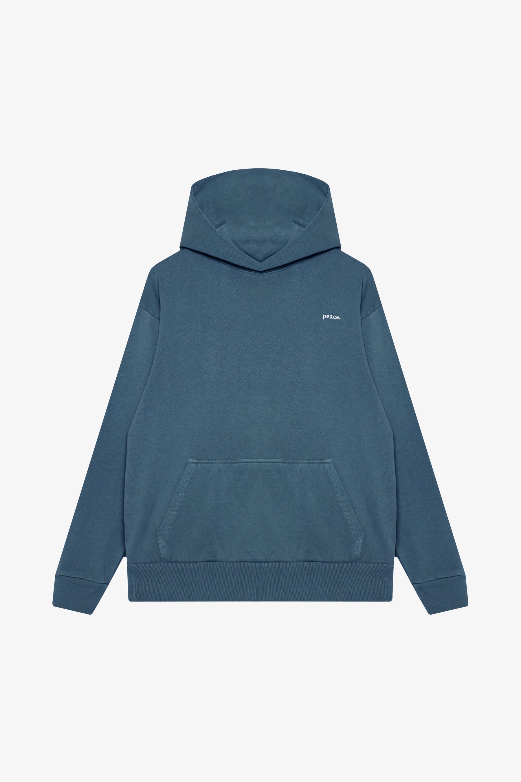Peace Heavyweight Hoodie - Pebble Blue
