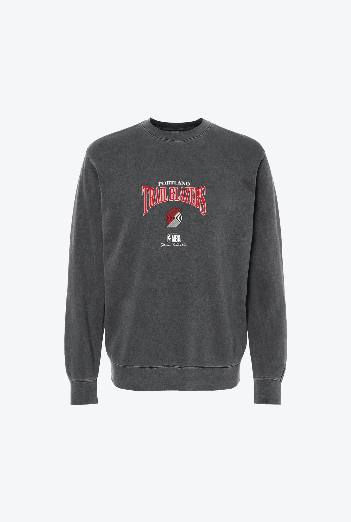 Portland Trailblazers Pigment Dye Crewneck - Black