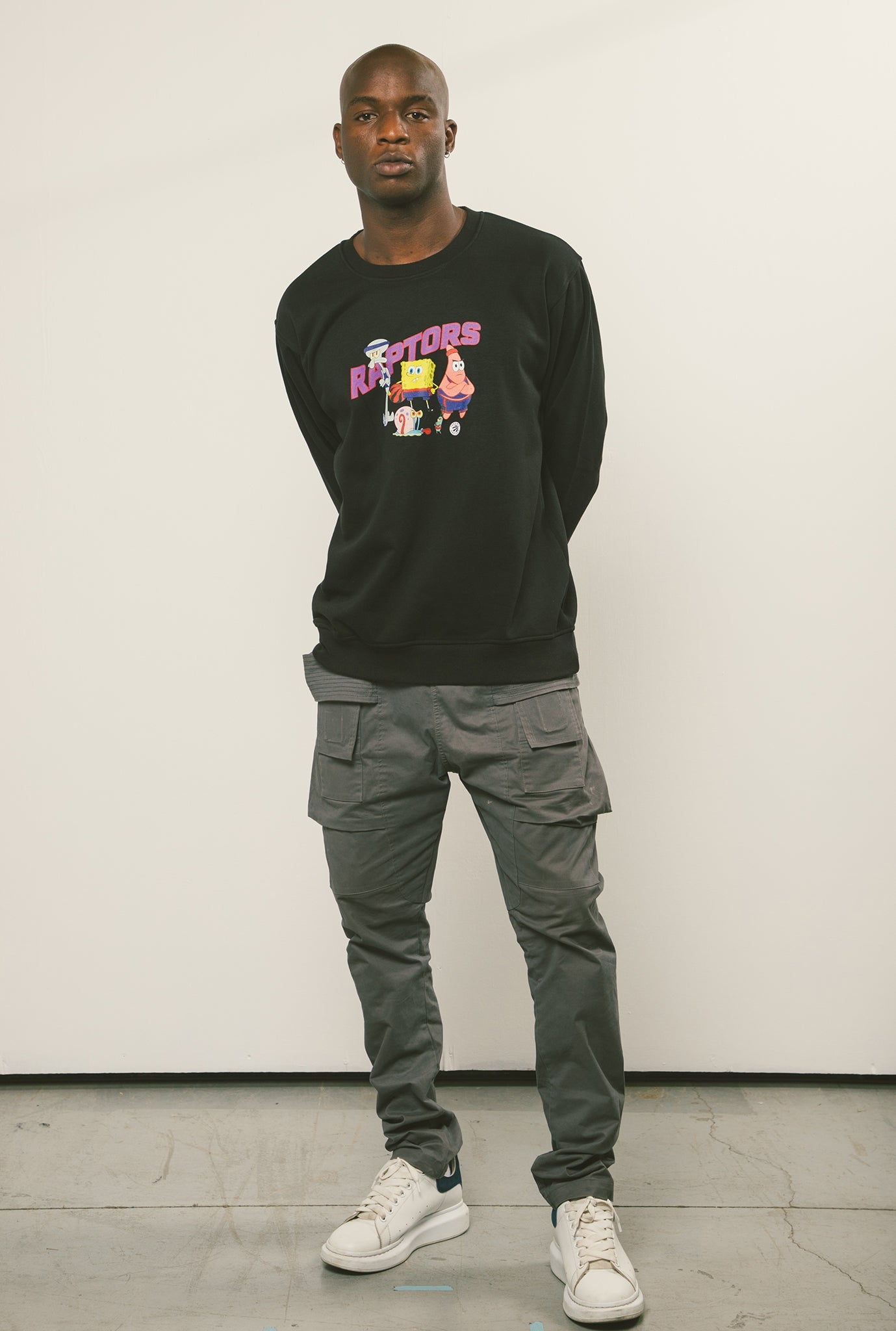 NBA x Spongebob Toronto Raptors Team Crewneck - Black