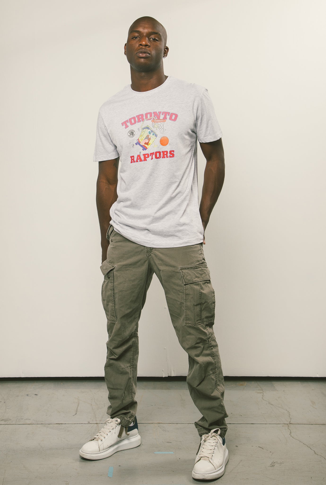 Toronto Raptors Spongebob T-Shirt - Ash